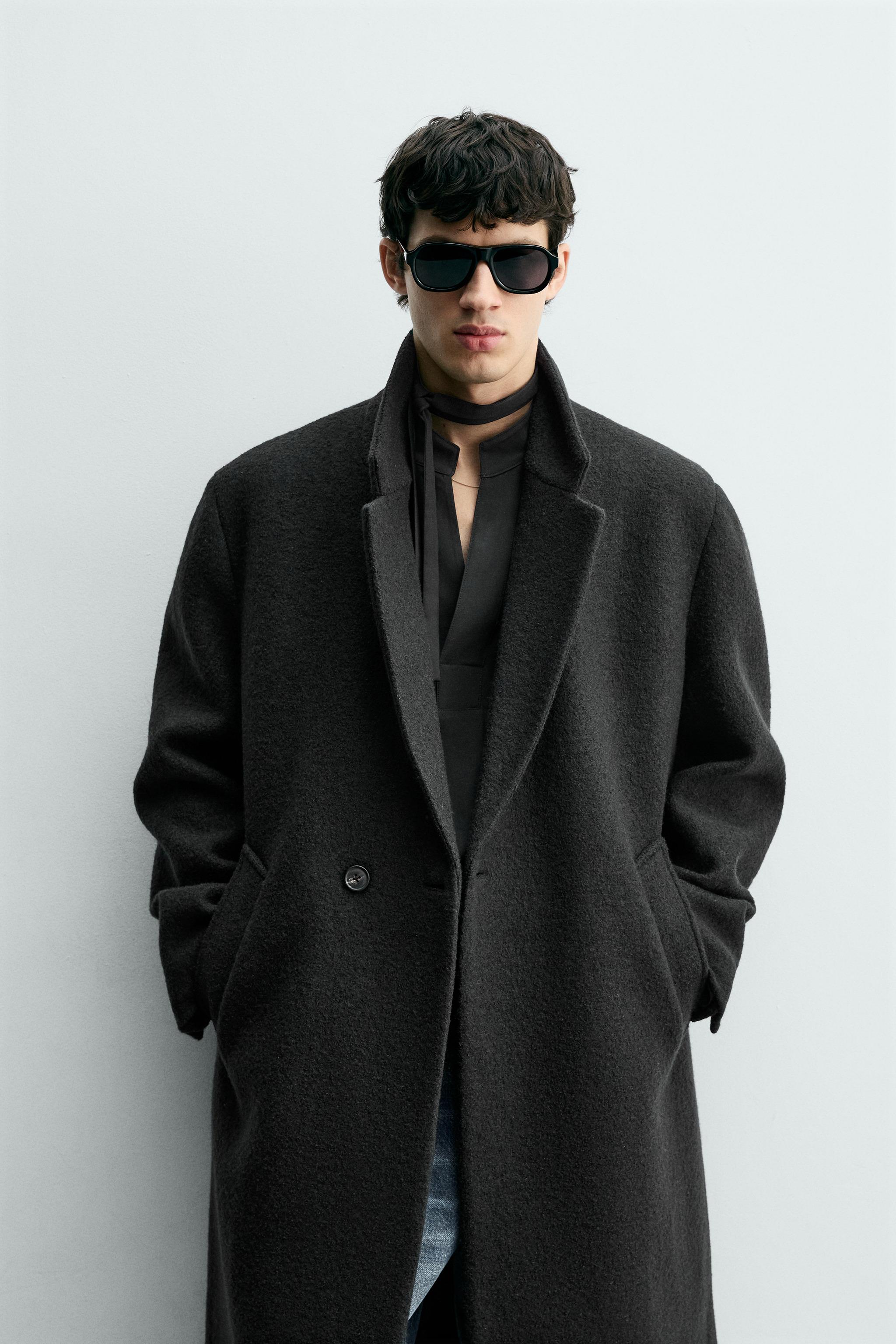 MANTEAU EN LAINE STRUCTURÉE BOUCLÉE